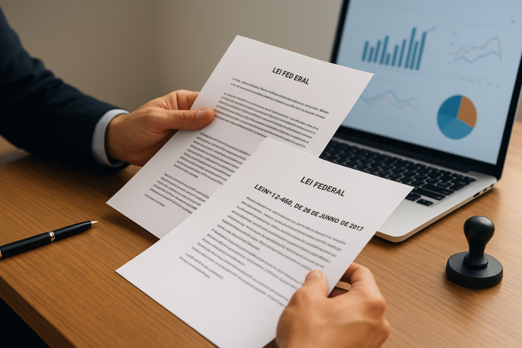 Mãos segurando documentos referentes a lei de ouvidoria e transparência Mãos segurando documentos referentes a lei de ouvidoria e transparência